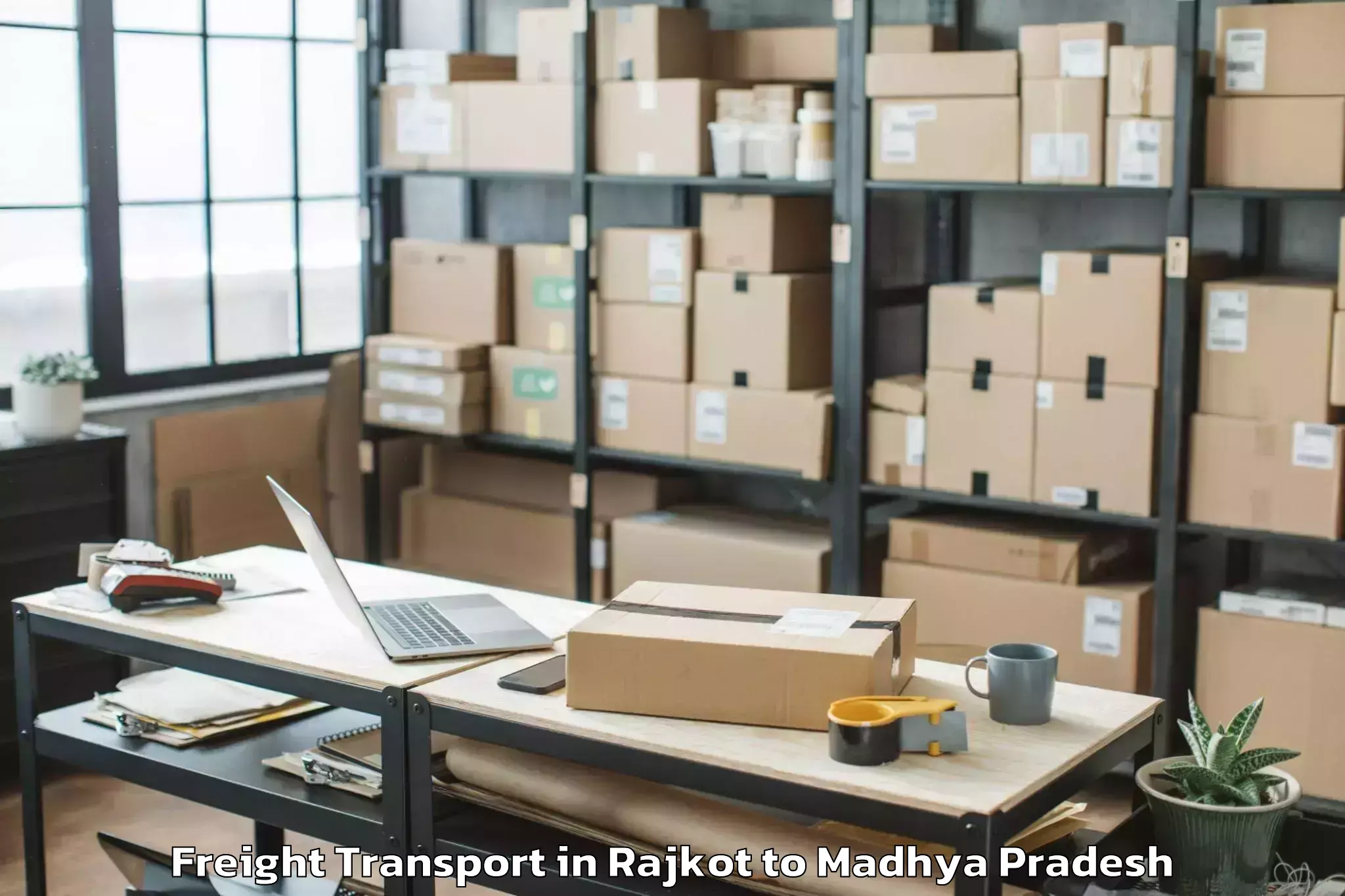 Top Rajkot to Rehli Freight Transport Available